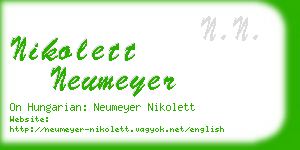 nikolett neumeyer business card